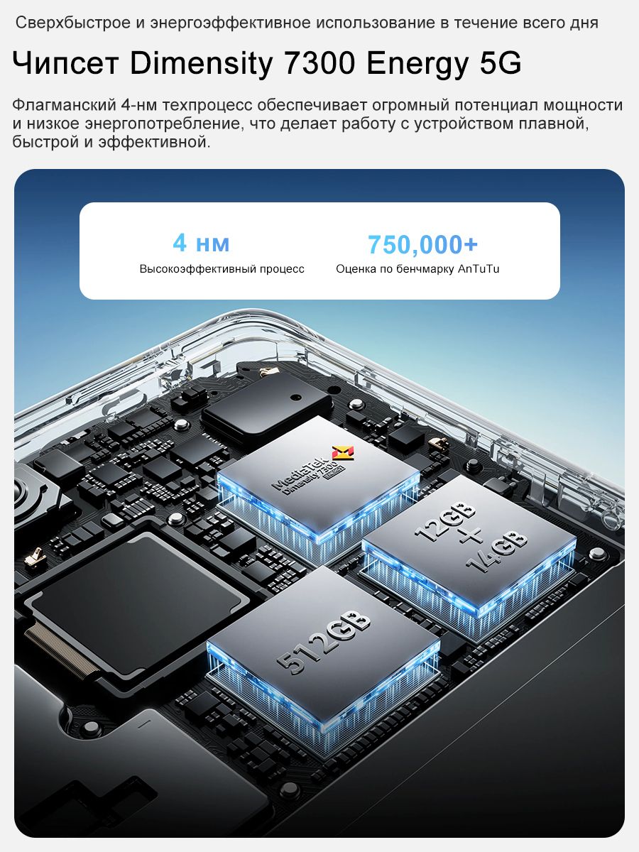 Смартфон realme 14 Pro 5G Глобальная версия eSIM NFC